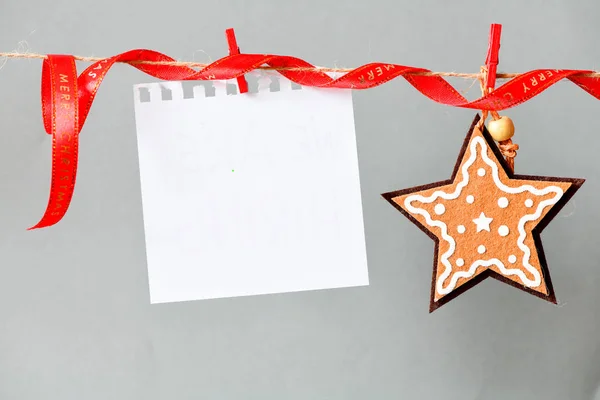 Merry Christmas Card Template Gingerbread — Stock Photo, Image