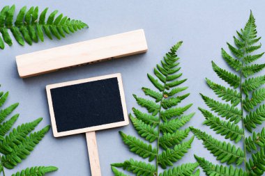 gri zeminüzerinde boş tebeşir tahtası yakın çekim