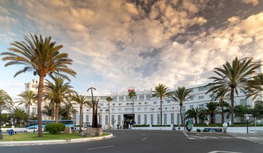 Gran Canaria adasında lüks otel cephesi, Kanaryalar, İspanya, Avrupa