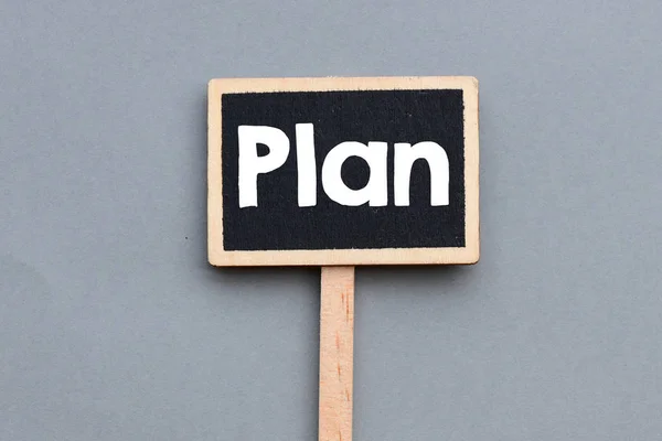 Wooden Board Word Plan — Stock Photo, Image