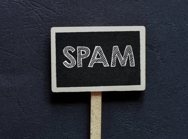 Nameplate Com Texto Spam — Fotografia de Stock