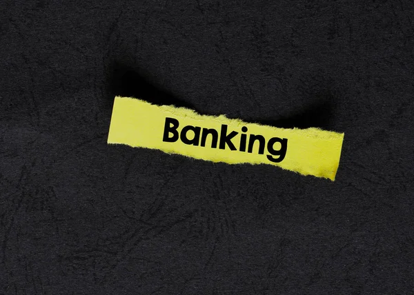 Bankentext Auf Papierbogen — Stockfoto