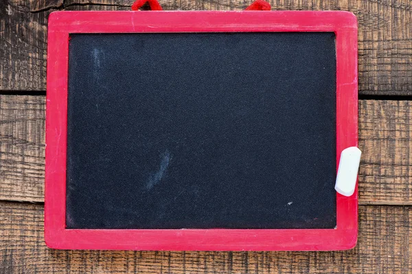 Wooden Black Board Empty Space — Stock Photo, Image