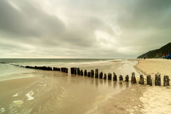 Paisaje Natural Del Mar Día Nublado Ventoso — Foto de Stock