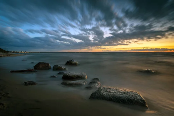 Zachód Słońca Nad Morzem Krajobraz Przyrody Przyrody Zachodzie Słońca — Zdjęcie stockowe