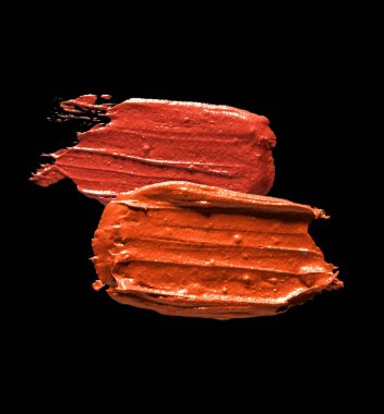 İzole ruj leke siyah arka plan