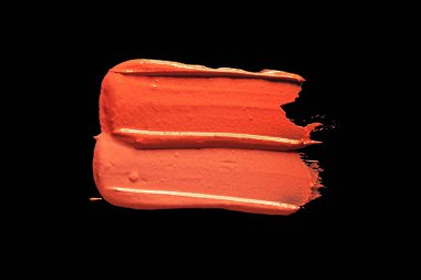 İzole ruj leke siyah arka plan