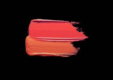 İzole ruj leke siyah arka plan