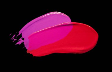 İzole ruj leke siyah arka plan