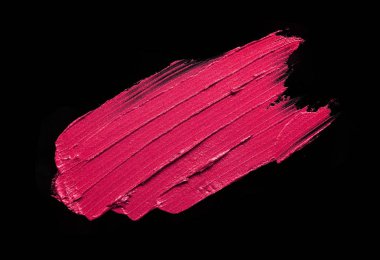 İzole ruj leke siyah arka plan