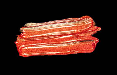 İzole ruj leke siyah arka plan