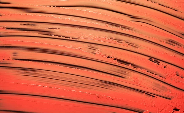 桃粉红色橙色彩色口红污迹背景 — 图库照片