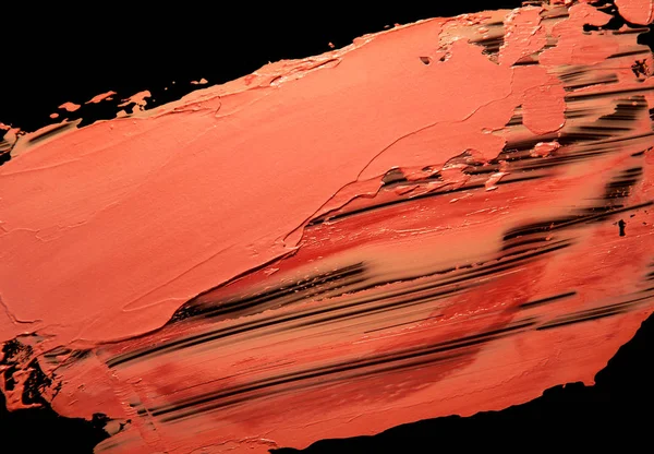 Persika Rosa Orange Färgade Läppstift Smudge Bakgrund — Stockfoto