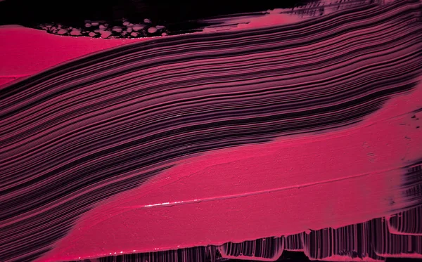 Läppstift Smeta Textur Svart Isolerade Röda Och Rosa Bakgrundsfärg — Stockfoto