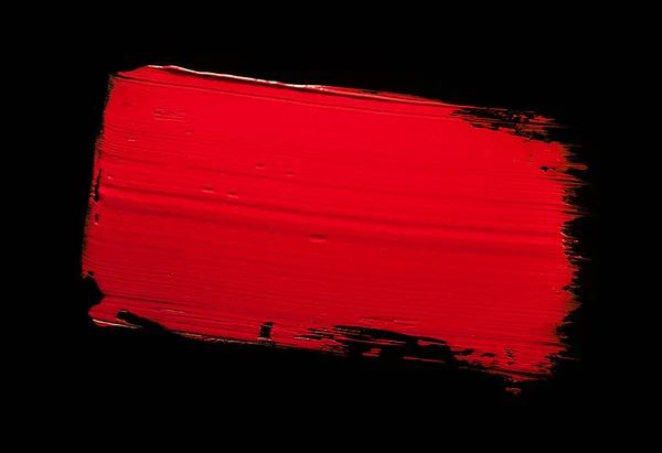 Brouille Rouge Lèvres Isolée Sur Fond Noir — Photo