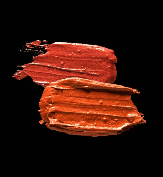 İzole ruj leke siyah arka plan