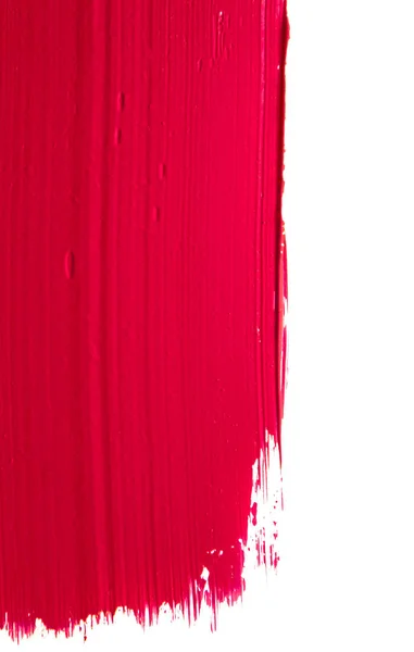 涂抹的涂抹口红中风在白色被隔绝的背景 — 图库照片