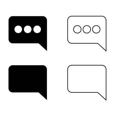 beyaz zemin üzerine konuşma balonu simgeler