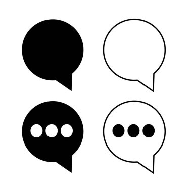 beyaz zemin üzerine konuşma balonu simgeler