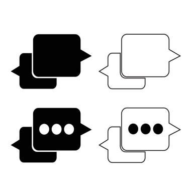 beyaz zemin üzerine konuşma balonu simgeler