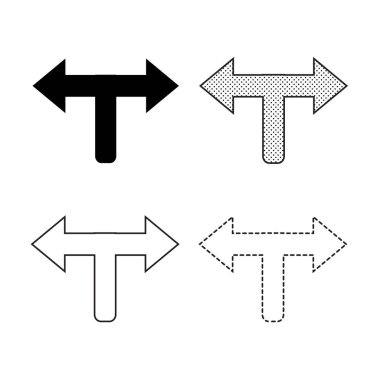 Beyaz arka plan üzerinde ok simgeleri