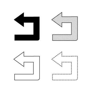 Beyaz arka plan üzerinde ok simgeleri