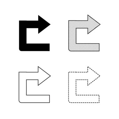 Beyaz arka plan üzerinde ok simgeleri