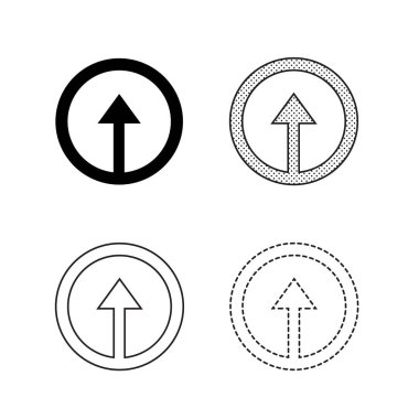 Beyaz arka plan üzerinde ok simgeleri