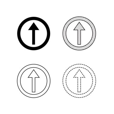 Beyaz arka plan üzerinde ok simgeleri