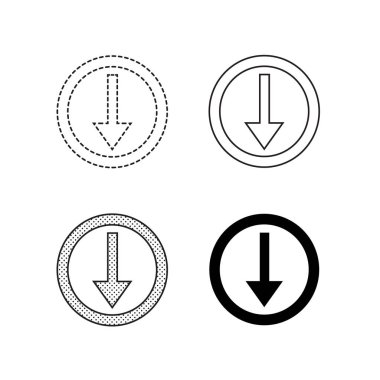 Beyaz arka plan üzerinde ok simgeleri