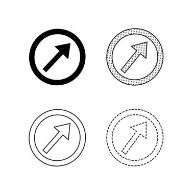 Beyaz arka plan üzerinde ok simgeleri