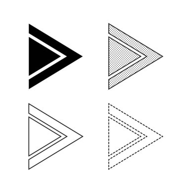 Beyaz arka plan üzerinde ok simgeleri