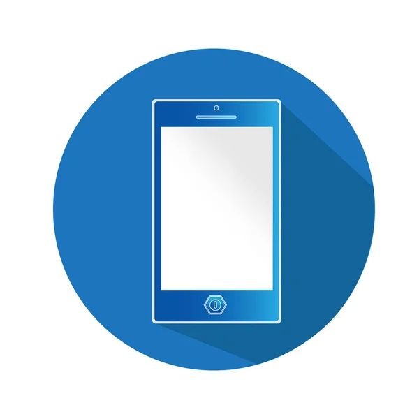 Icona Smartphone Isolata Sfondo Bianco — Vettoriale Stock