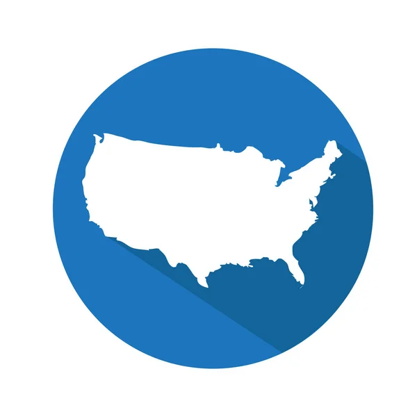 Ikonu Mapy Usa Izolované Bílém Pozadí — Stockový vektor