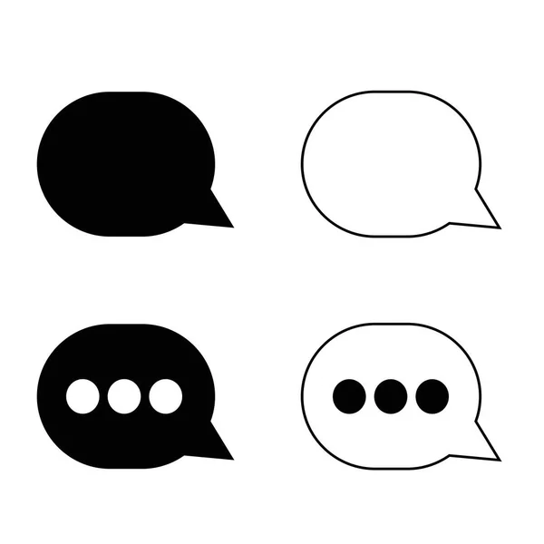 Speech Bubble Icons White Background — Stock Vector