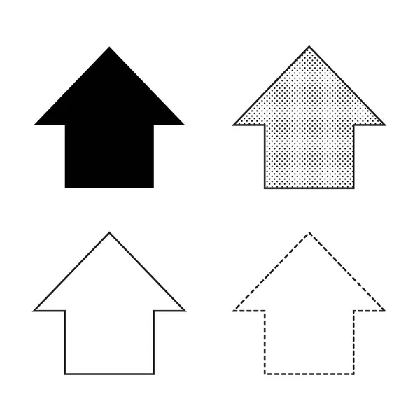 Ícones Setas Fundo Branco — Vetor de Stock