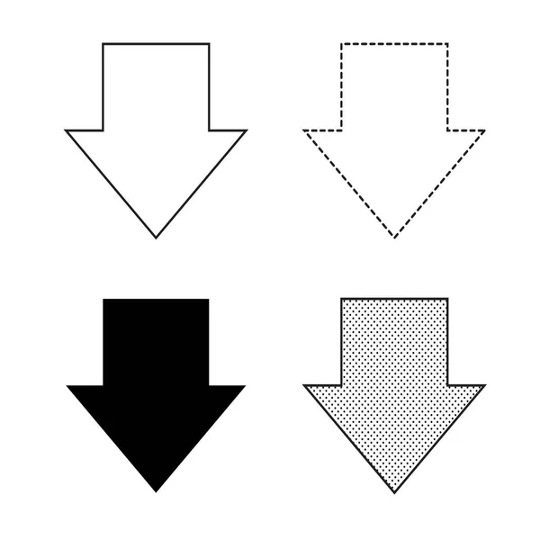 Ikony Šipky Bílém Pozadí — Stockový vektor