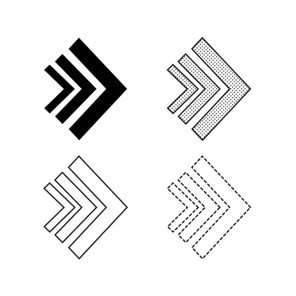Icônes Flèches Sur Fond Blanc — Image vectorielle
