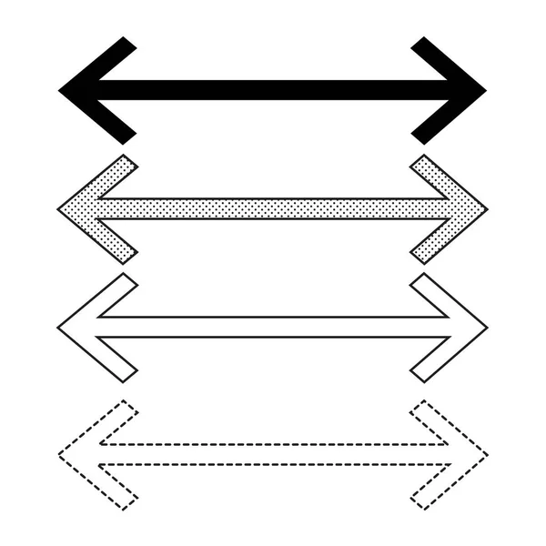 Ikony Šipky Bílém Pozadí — Stockový vektor