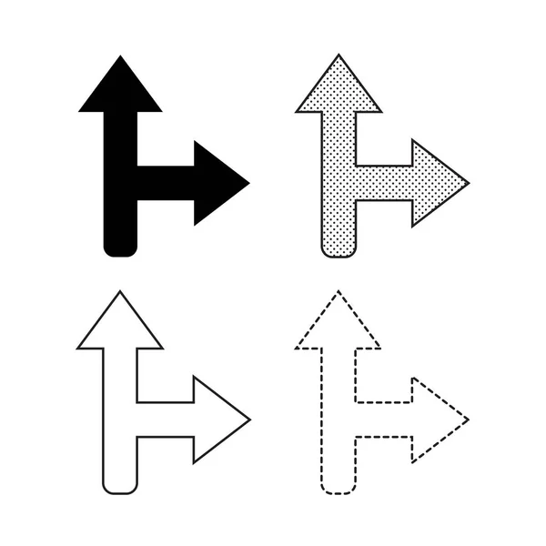 Pijlen Pictogrammen Witte Achtergrond — Stockvector