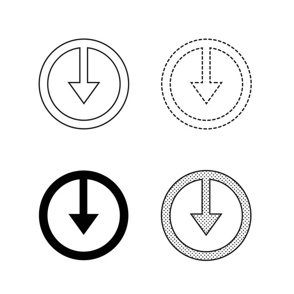 Icônes Flèches Sur Fond Blanc — Image vectorielle