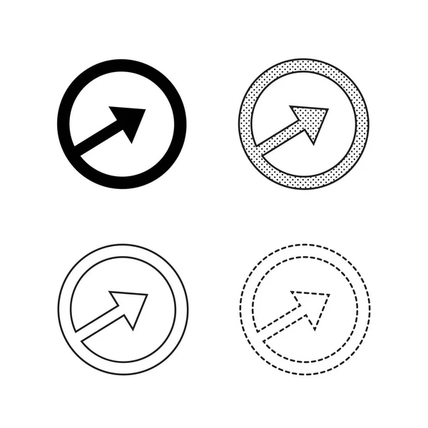 Arrows Icons White Background — Stock Vector