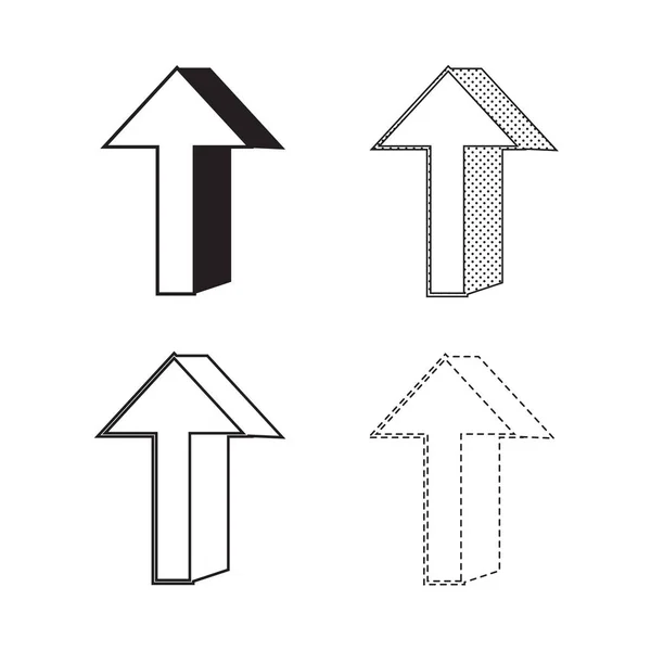 Ícones Setas Fundo Branco —  Vetores de Stock