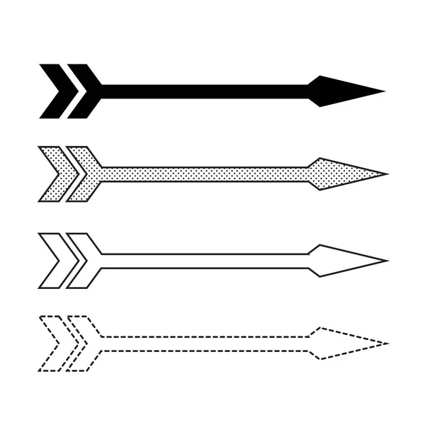 Ícones Setas Fundo Branco —  Vetores de Stock