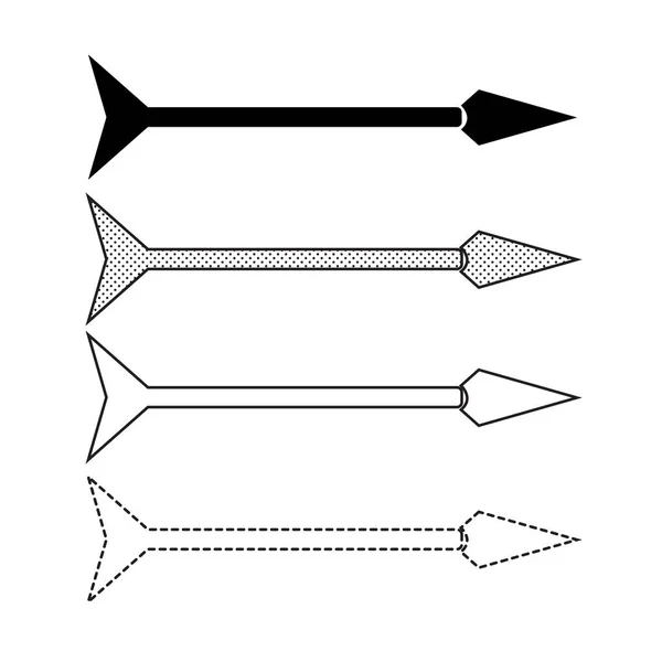 Ícones Setas Fundo Branco —  Vetores de Stock