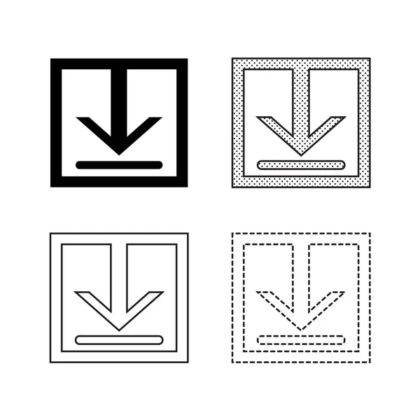 Pfeile Symbole Auf Weißem Hintergrund — Stockvektor