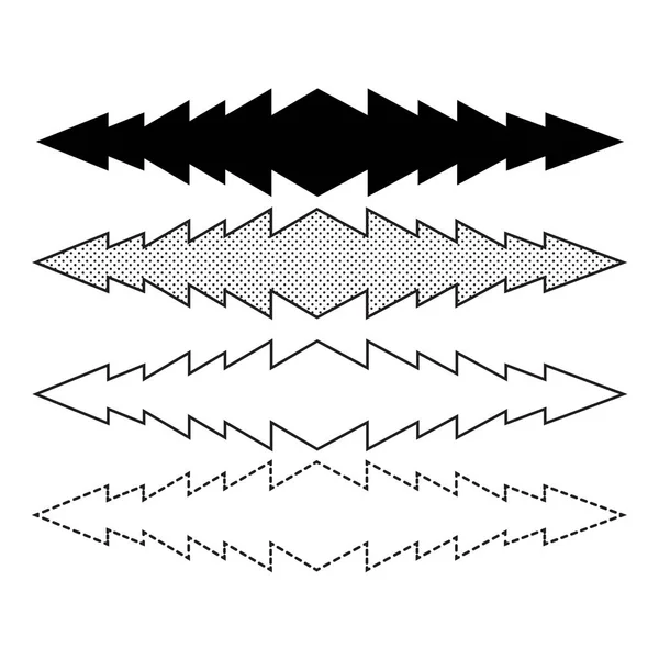 Icônes Flèches Sur Fond Blanc — Image vectorielle