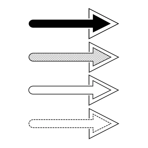 Pfeile Symbole Auf Weißem Hintergrund — Stockvektor