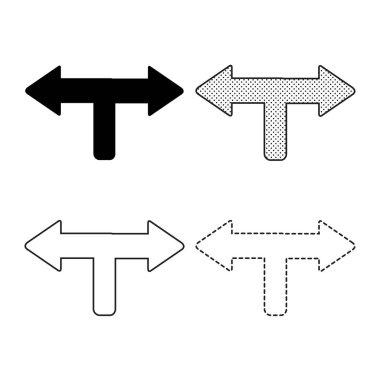 Beyaz arka plan üzerinde ok simgeleri