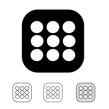 Beyaz arka plan üzerinde menü simgeleri